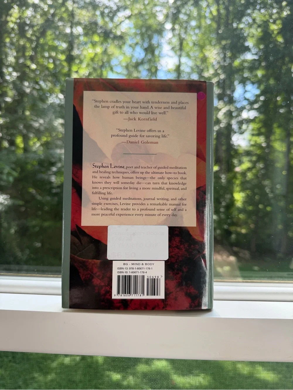 'A Year to Live' by Stephen Levine - Hardcover book